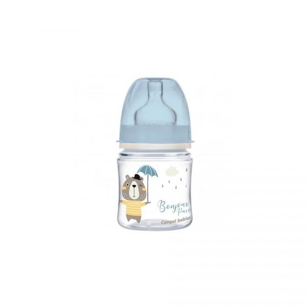 Бутылочка для кормления Canpol Babies Bonjour Paris 35/231 голубой 0,12 л