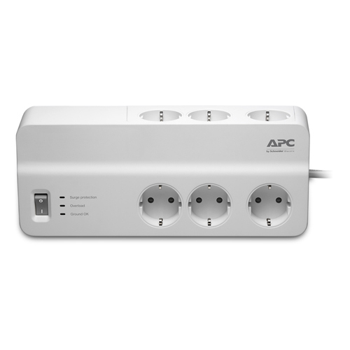 Сетевой фильтр APC PM6-RS 2м (6 розеток) белый